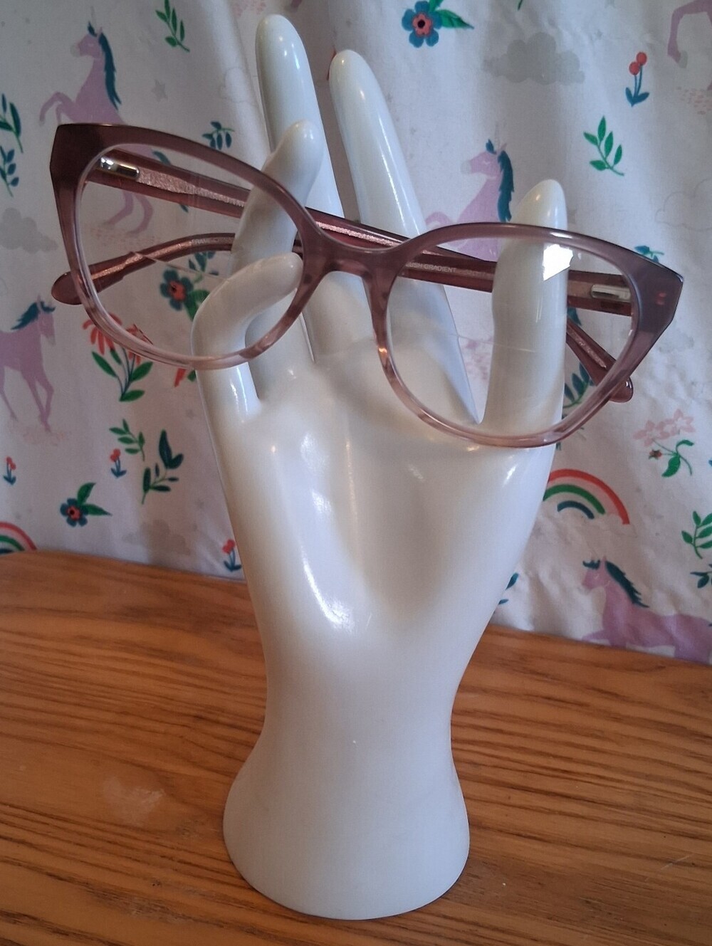 EUC Draper James DJ5010 Blush Pink Gradient Cat Eye Everyday Glasses Frames